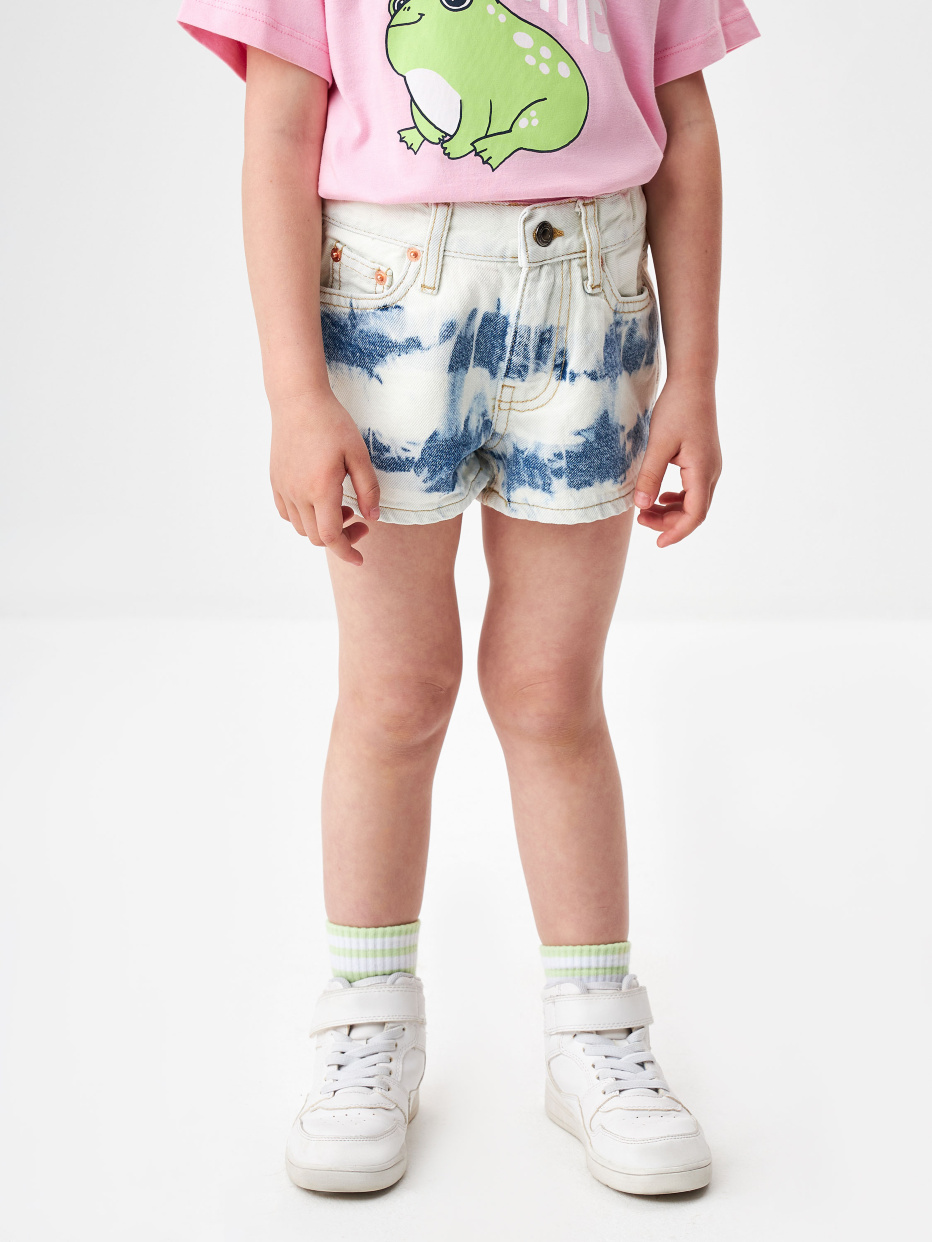 Джинсовые шорты с принтом для девочек, фото - 2