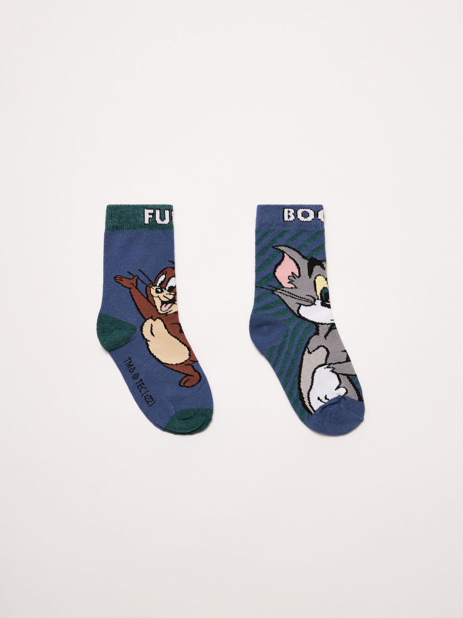 Набор из 2 пар носков с принтом Tom and Jerry для мальчиков, фото - 1