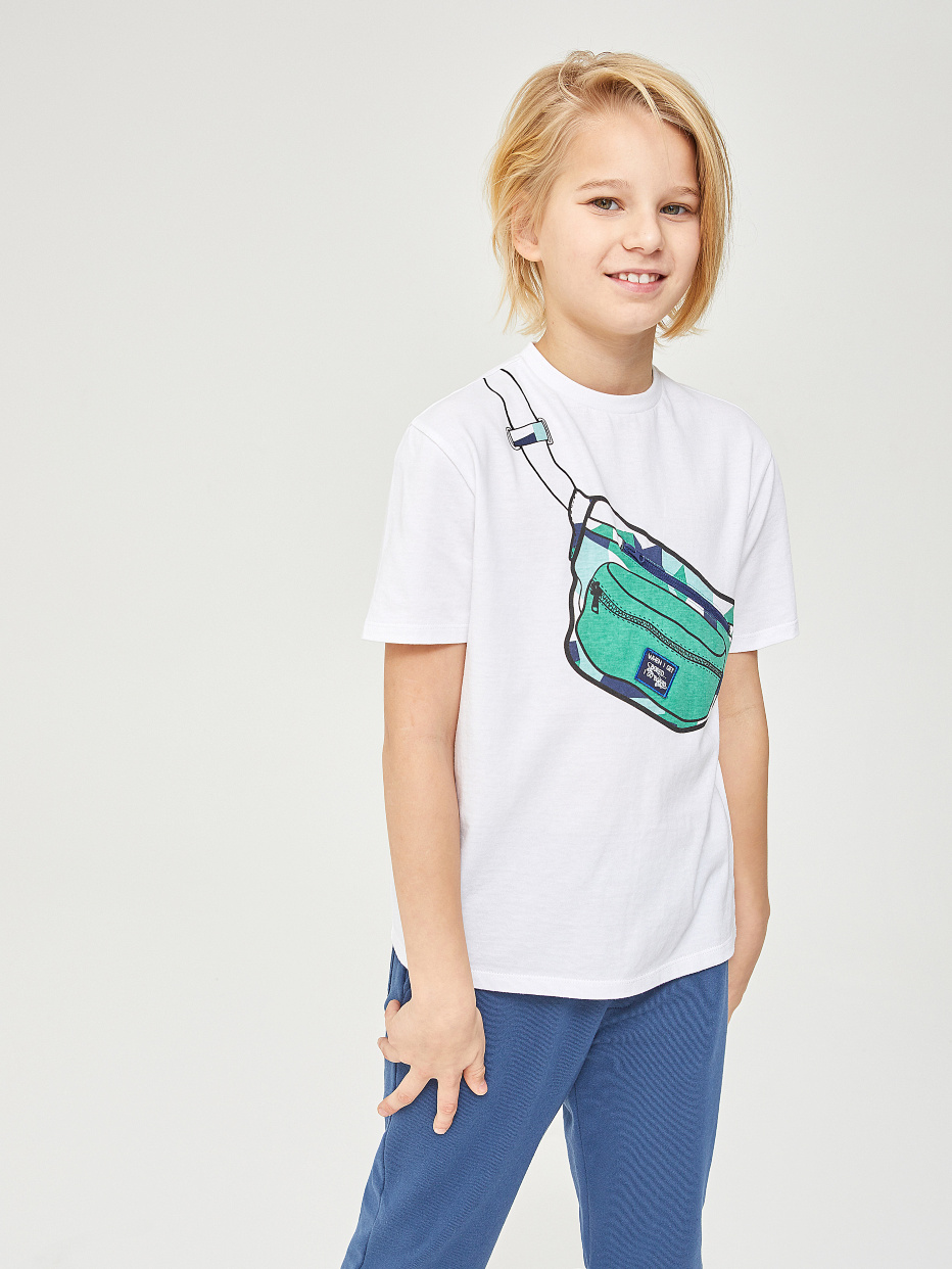 футболка для мальчиков с карманом в виде сумки, фото - 1