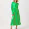 Сатиновое платье макси, цвет зеленый