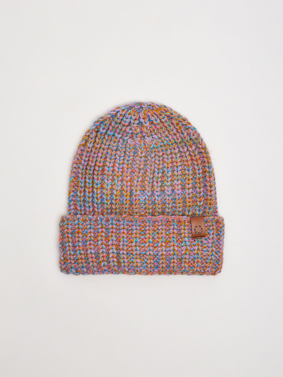 Разноцветная шапка-бини для девочек, фото - 1