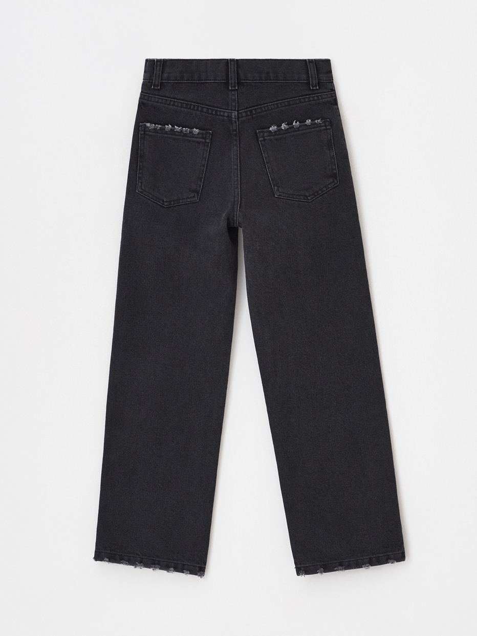Прямые джинсы с вышивкой для мальчиков, фото - 3