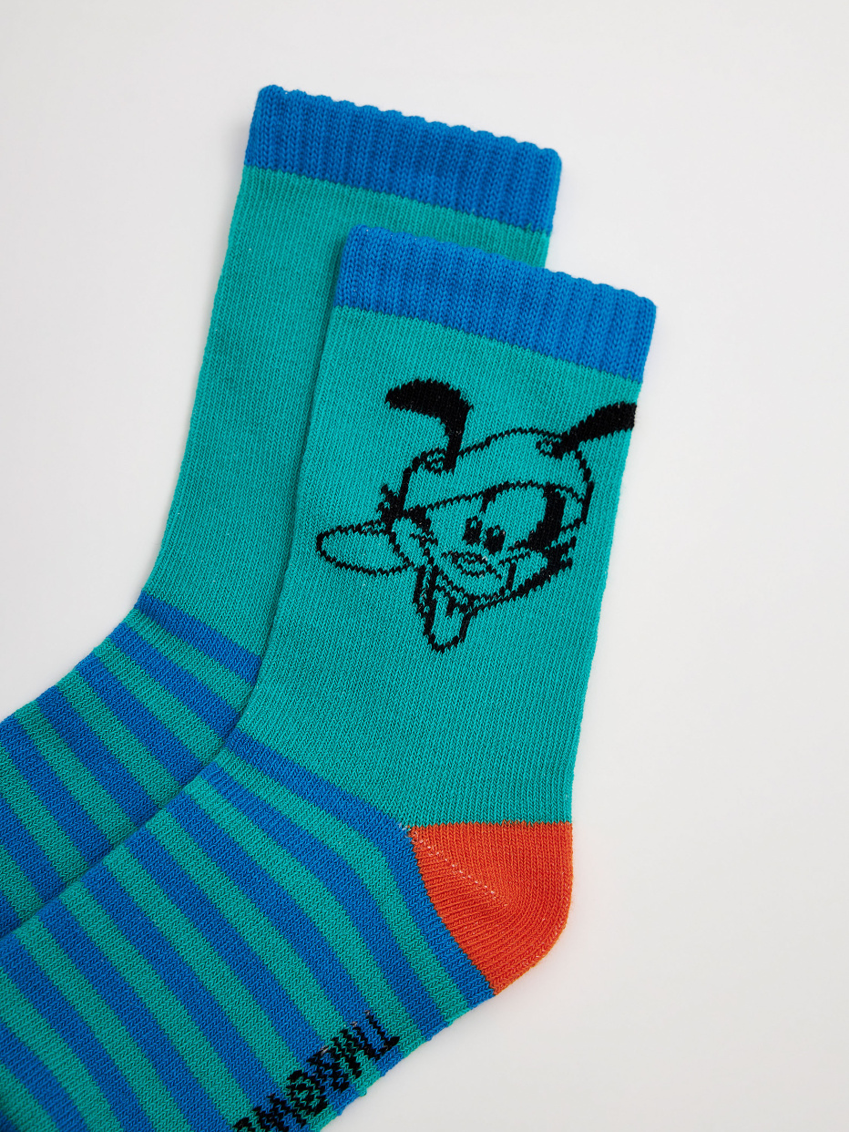 Набор из 2 пар носков с принтом Озорные анимашки для мальчиков, фото - 2
