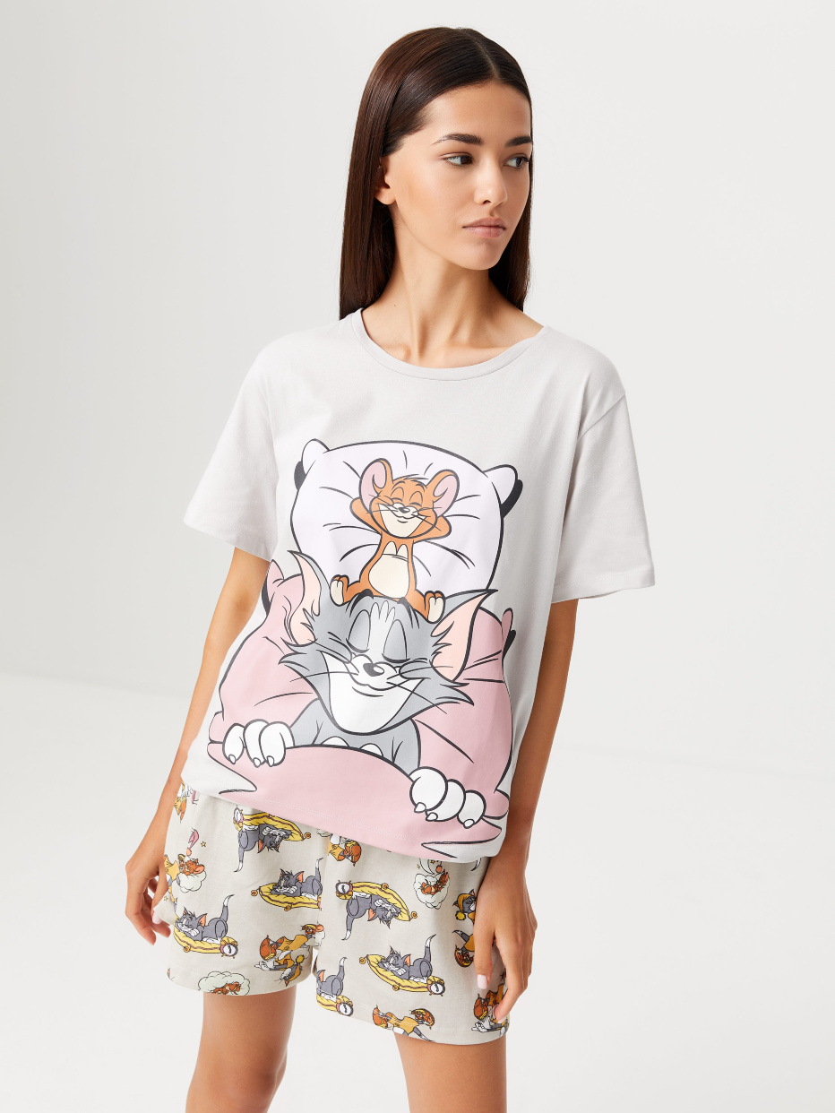 Пижама с ярким принтом Tom & Jerry, фото - 2