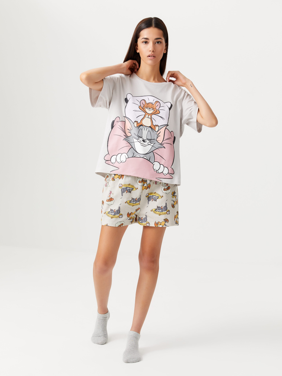 Пижама с ярким принтом Tom & Jerry, фото - 6