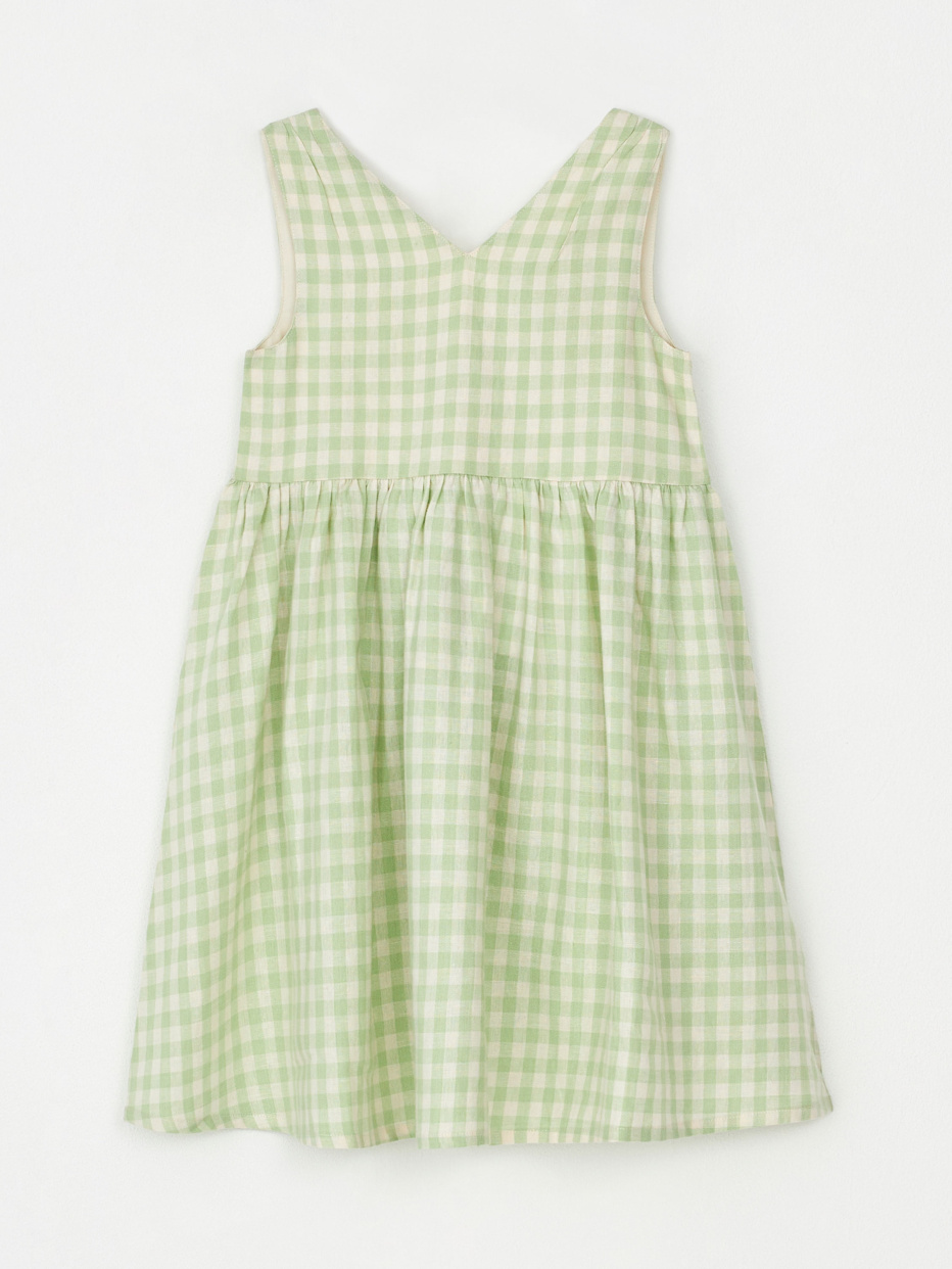 Платье из смесового льна для девочек, фото - 4