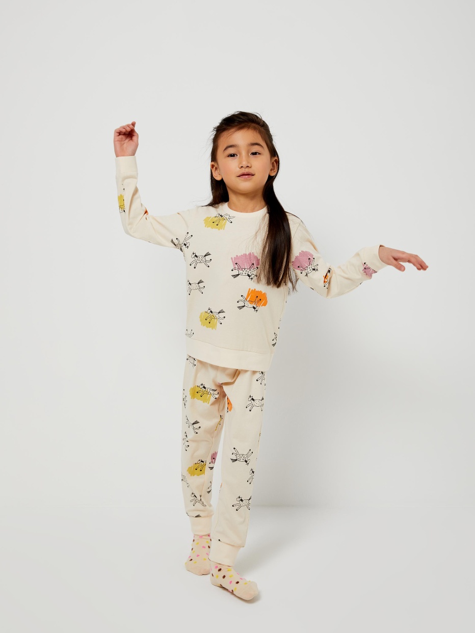 Трикотажная пижама для девочек, фото - 1