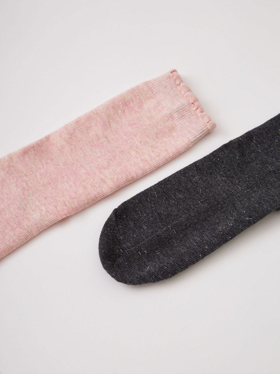 Набор из 2 пар высоких носков для девочек, фото - 2