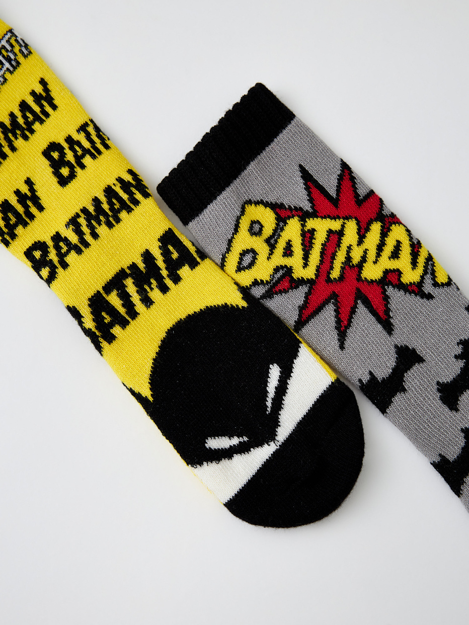 Набор из 2 пар носков с принтом Batman для мальчиков, фото - 1