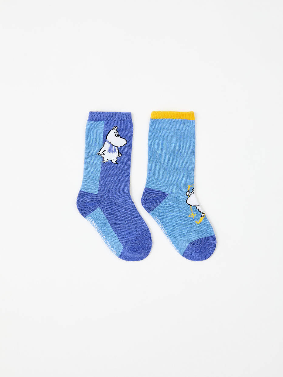 Набор из 2 пар носков с принтом Moomin Муми Тролль для мальчиков, фото - 1