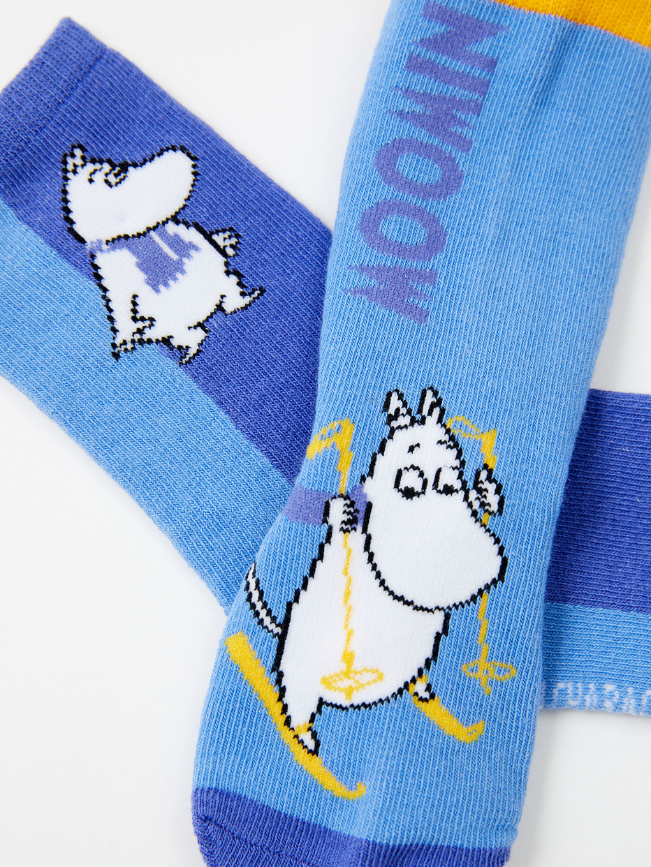 Набор из 2 пар носков с принтом Moomin Муми Тролль для мальчиков, фото - 2