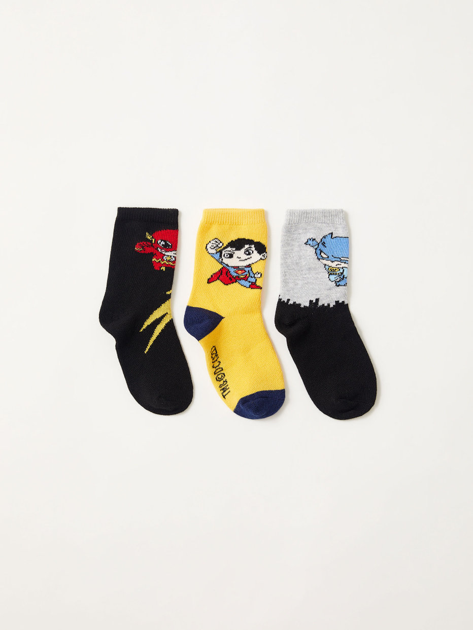 Набор из 3 пар носков с супергероями DC для мальчика, фото - 1