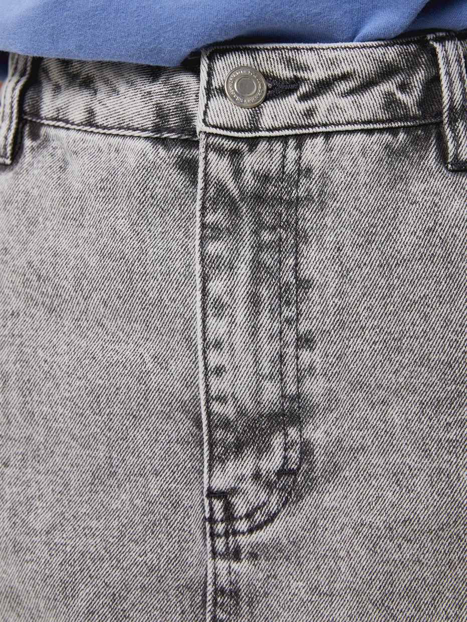 Джинсовая юбка с рваным краем, фото - 3