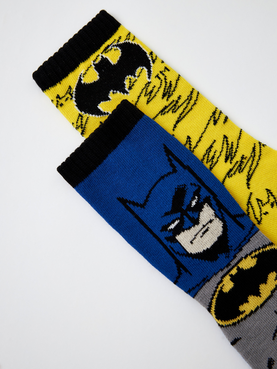 Набор из 2 пар носков с принтом Batman для мальчиков, фото - 1