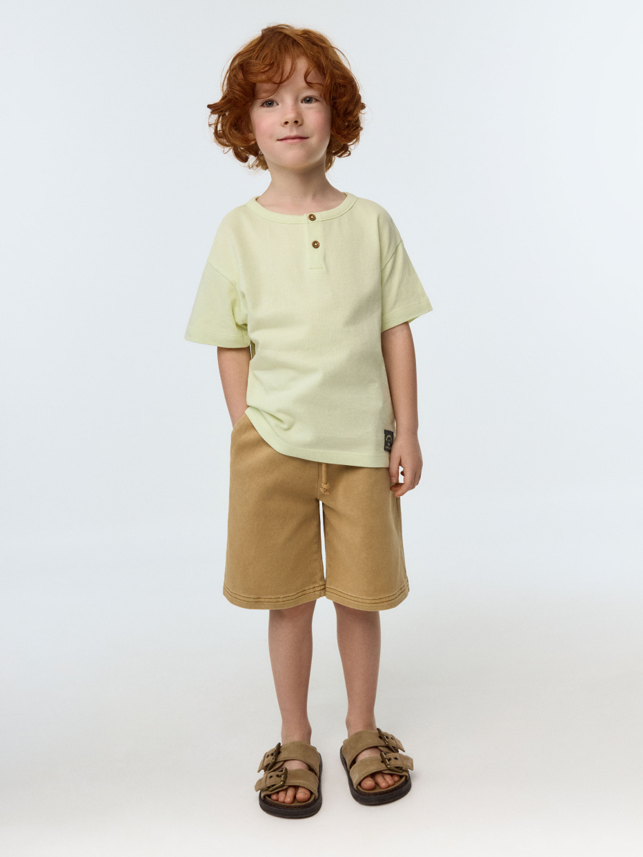 Трикотажные удлиненные шорты для мальчиков, фото - 1