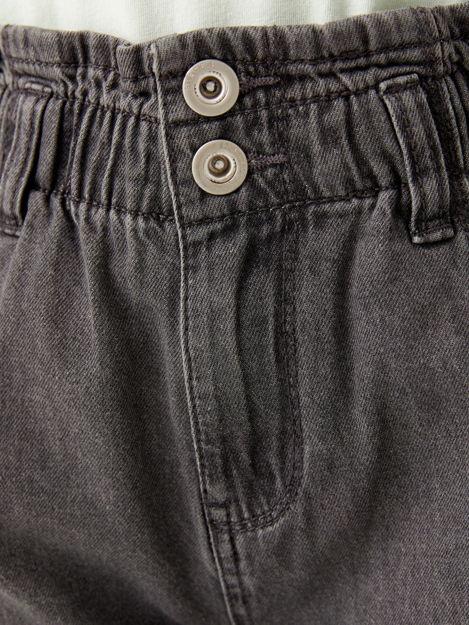 Джинсовые шорты с присборенной талией для девочек, фото - 7