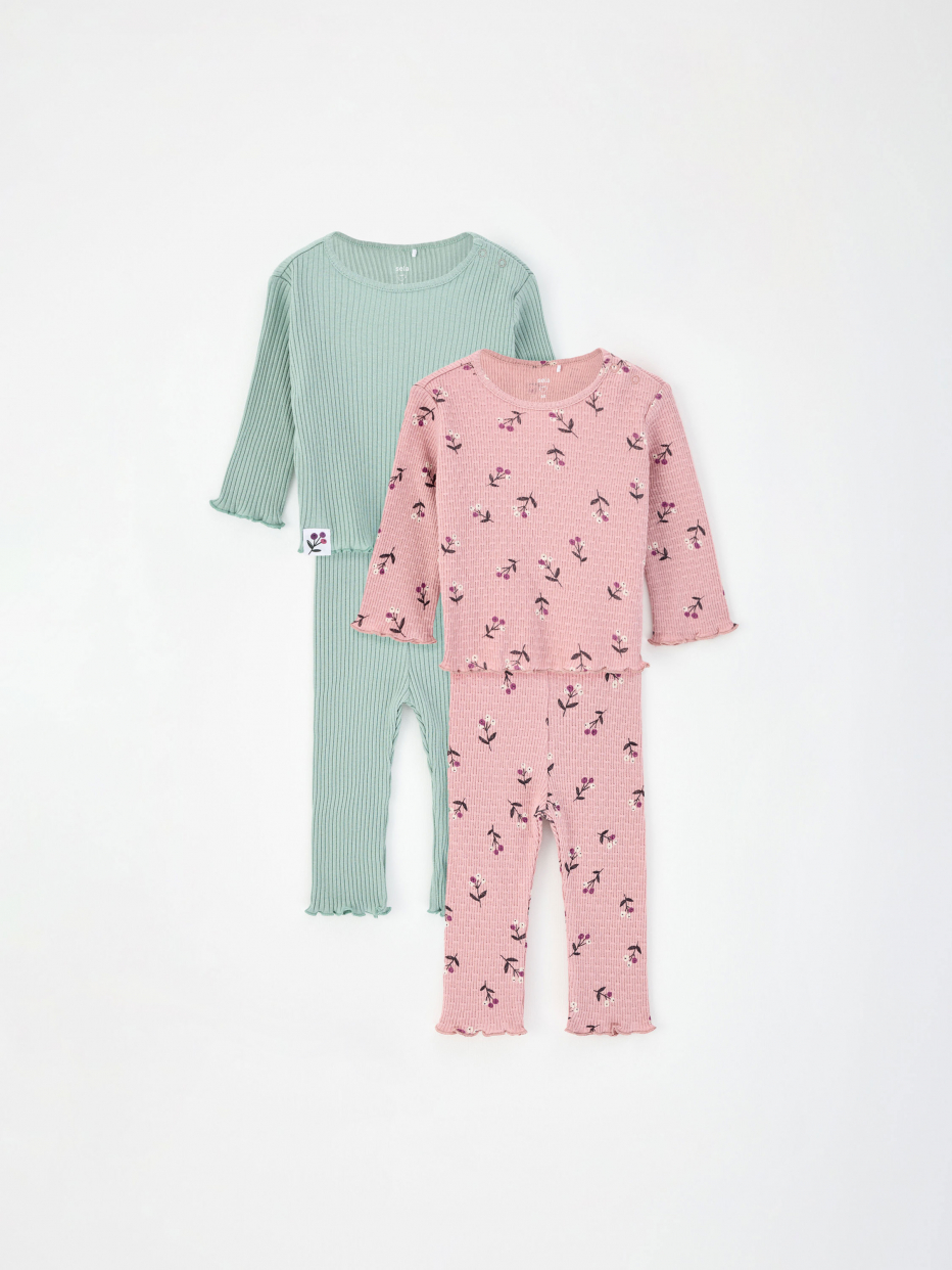 Трикотажная пижама с принтом для малышей (2 шт.), фото - 1