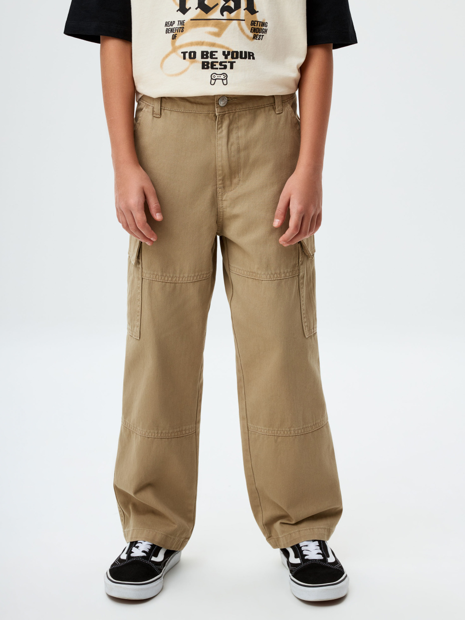 Джинсы Worker Fit с карманами карго для мальчиков, фото - 2