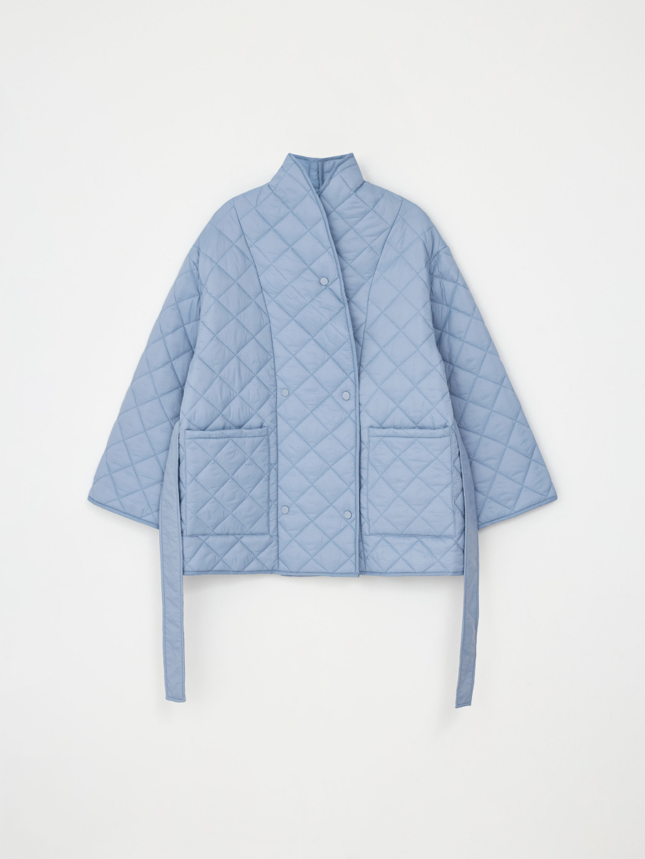 Стеганая куртка-кимоно с поясом, фото - 8