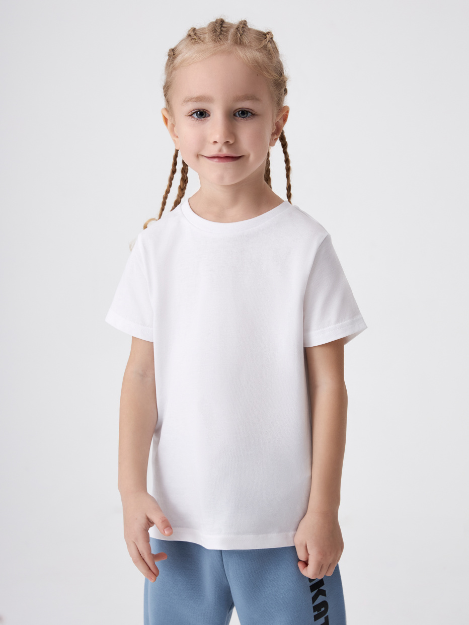 Базовая белая футболка детская, фото - 1