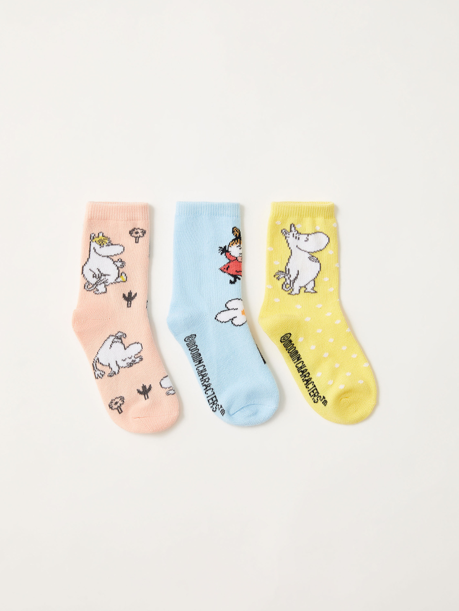 Набор из 3 пар носков с принтом Moomin Муми Тролль для девочек, фото - 2