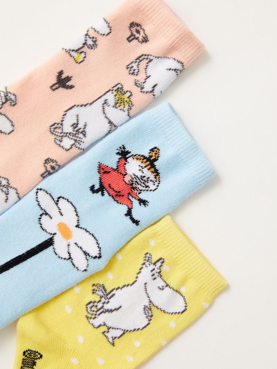 Набор из 3 пар носков с принтом Moomin Муми Тролль для девочек, фото - 3