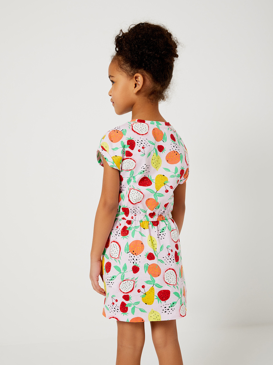 Трикотажное платье с принтом для девочек, фото - 5