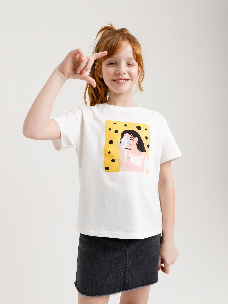 футболка с принтом для девочек, фото - 3
