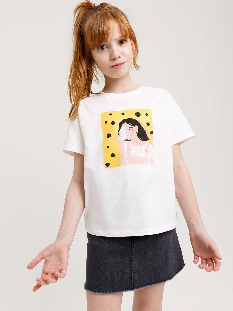 футболка с принтом для девочек, фото - 5