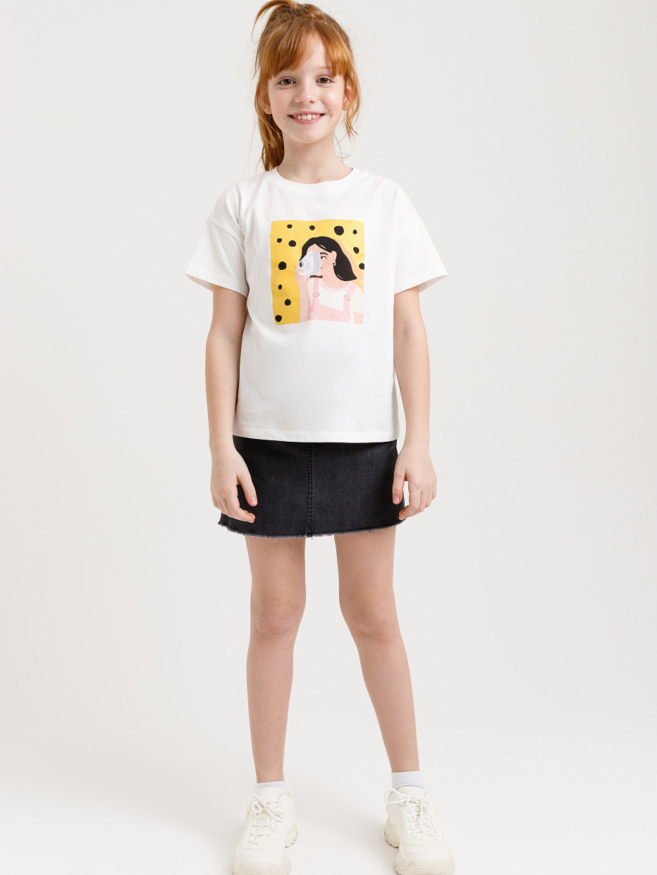 футболка с принтом для девочек, фото - 6