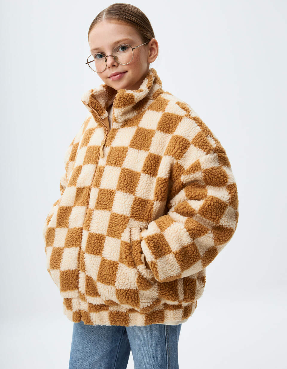 Утепленная куртка из искусственного меха для девочек