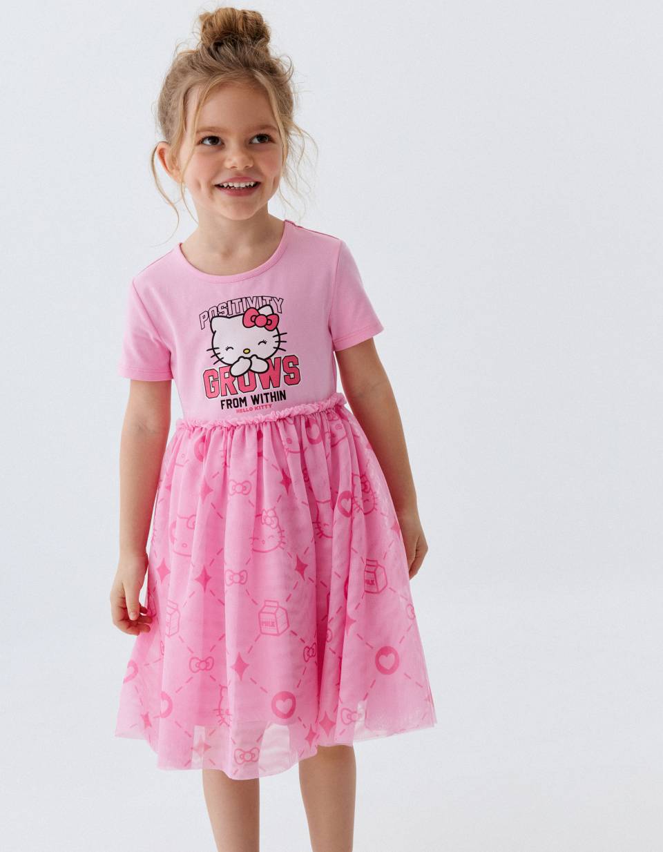 Платье Hello Kitty с юбкой из сетки для девочек