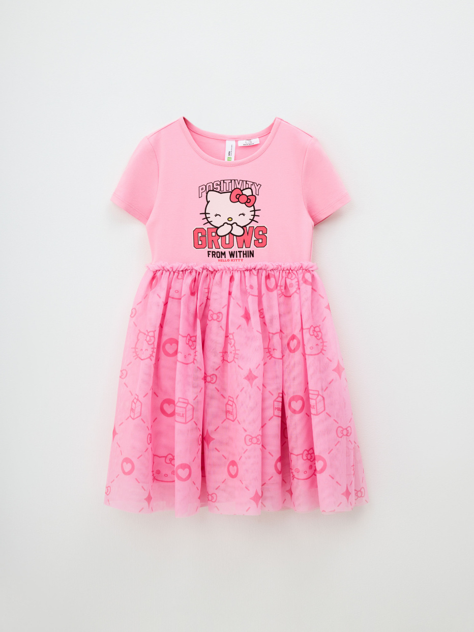 Платье Hello Kitty с юбкой из сетки для девочек, фото - 4