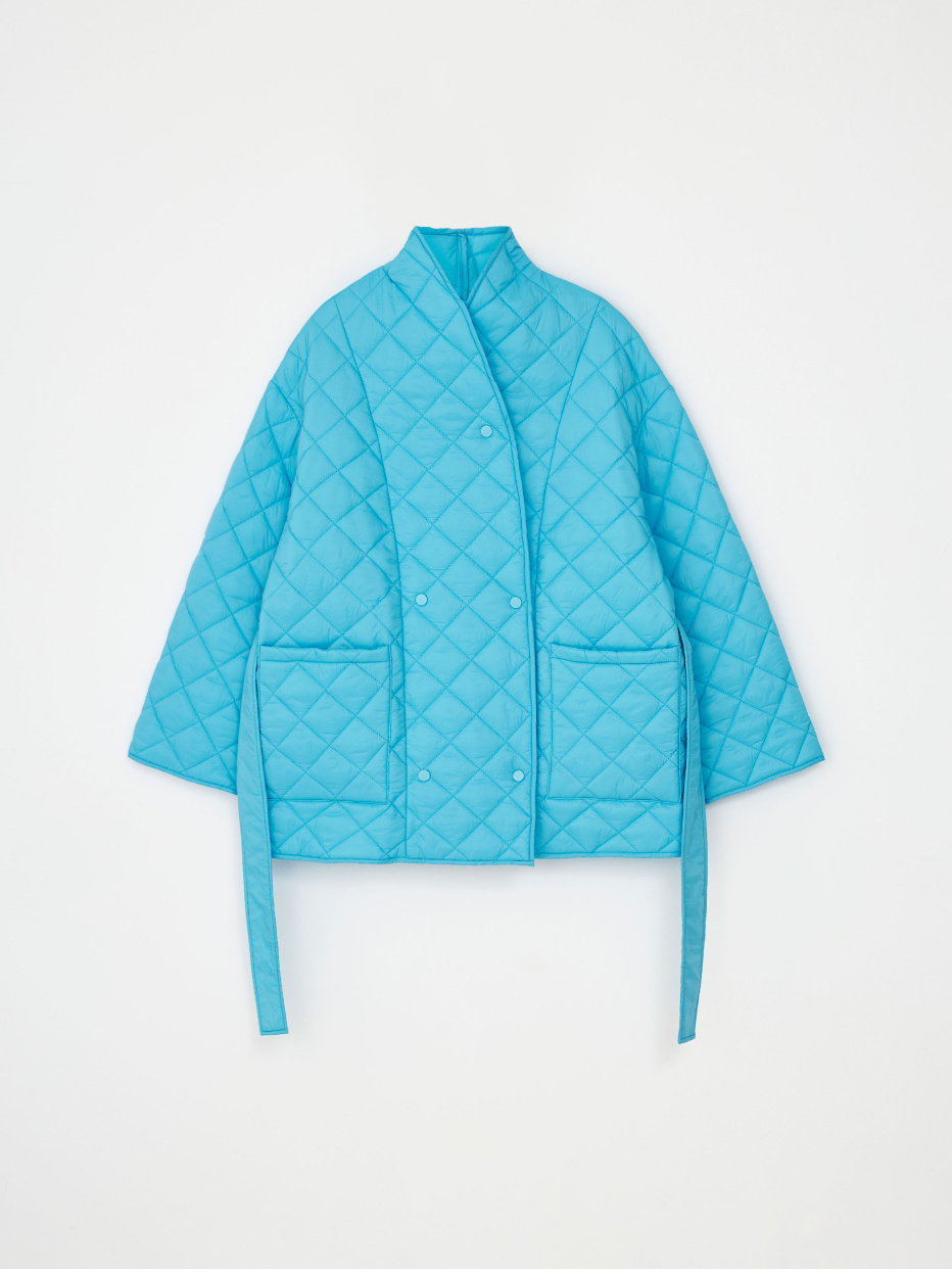 Стеганая куртка-кимоно с поясом, фото - 8