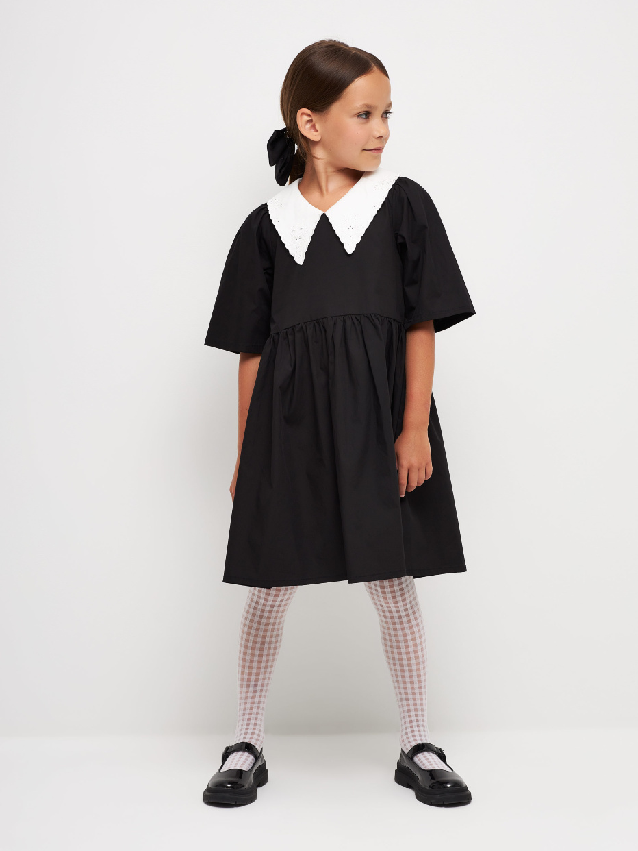 Платье с воротником из шитья для девочек, фото - 1