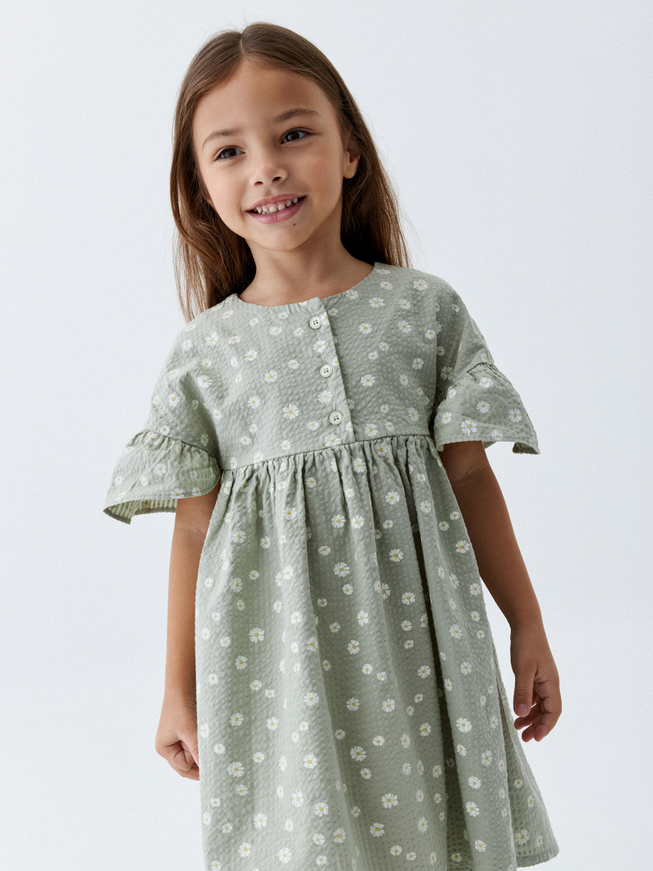 Хлопковое платье с принтом для девочек, фото - 3
