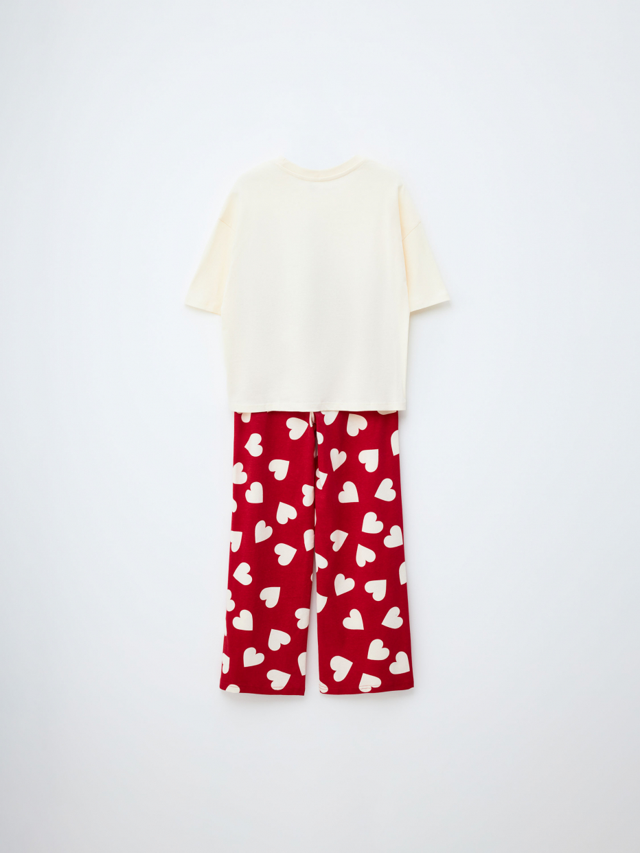 Трикотажная пижама с принтом для девочек, фото - 10