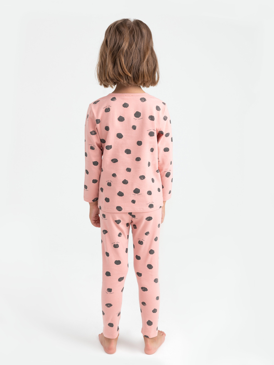 Трикотажная пижама с принтом для девочек, фото - 6