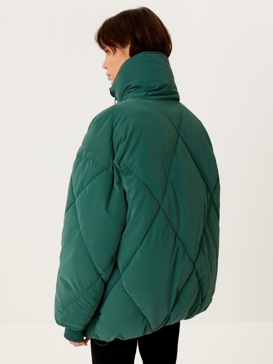 Короткая стеганая куртка с бархатным эффектом, фото - 5