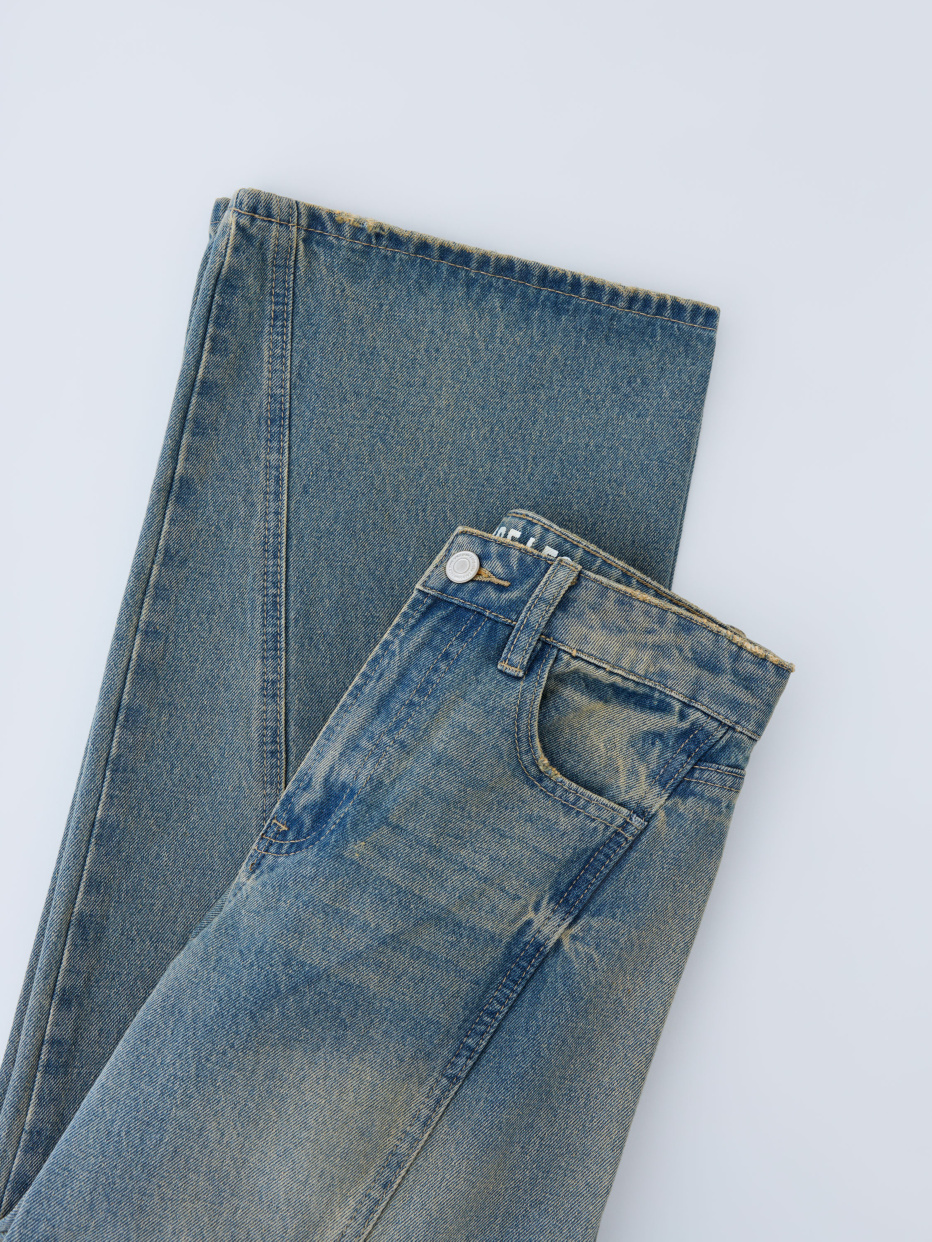 Винтажные джинсы Wide leg с карманами для девочек, фото - 6