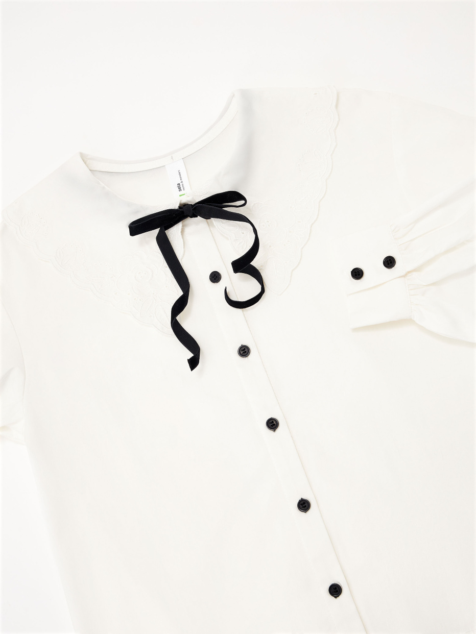 Блузка с нарядным воротником для девочек, фото - 6