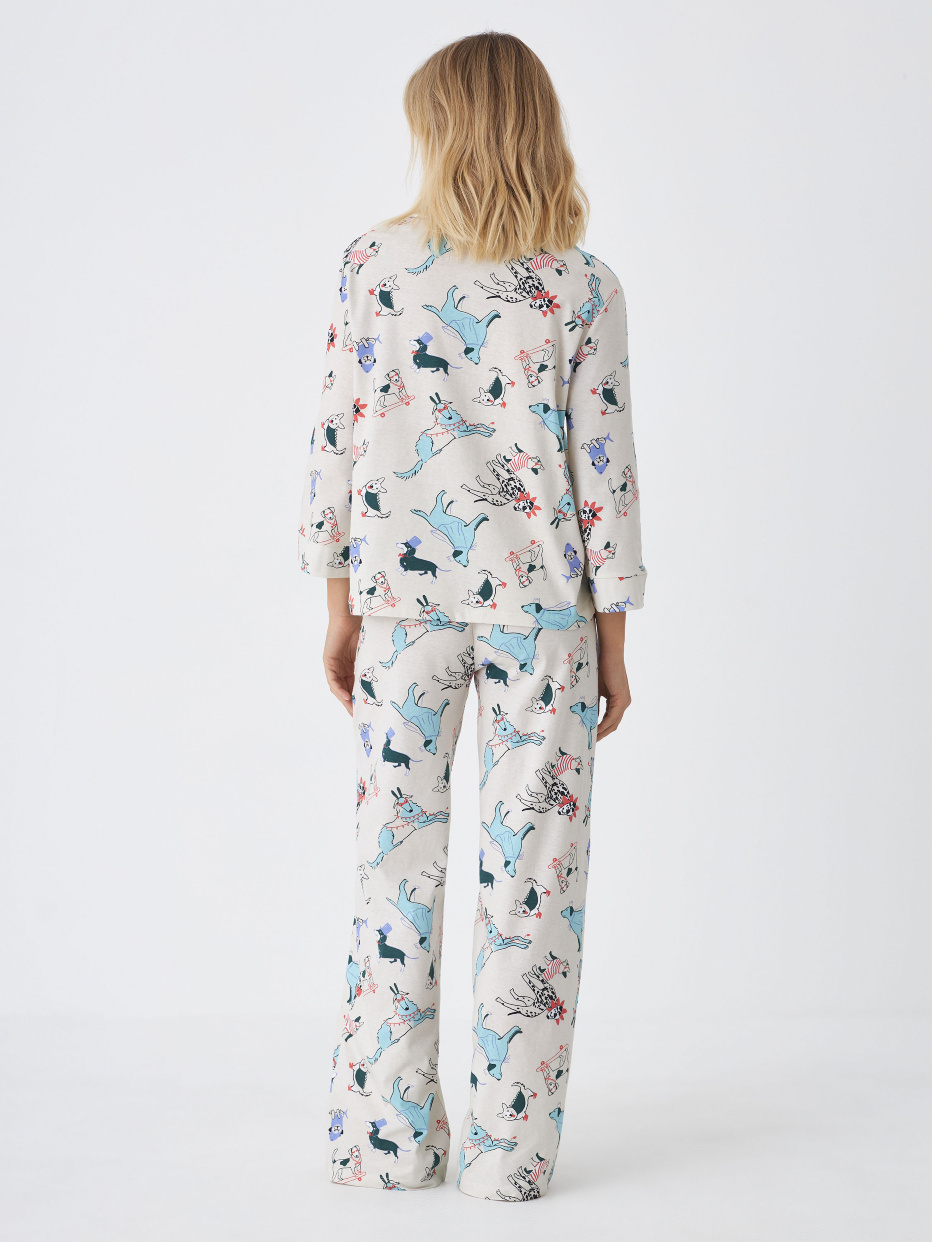 Трикотажная пижама с принтом, фото - 3