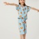 Трикотажная пижама для девочек, цвет голубой