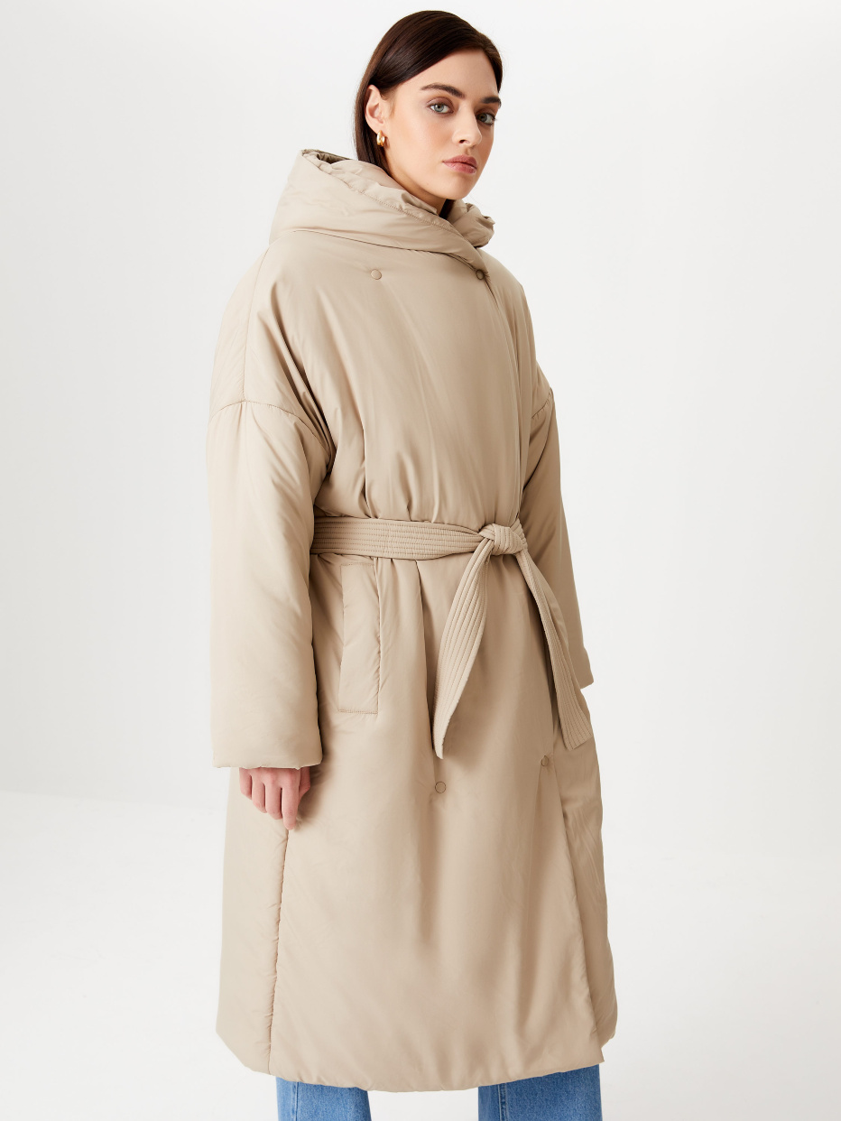 Пальто-халат с капюшоном, фото - 3