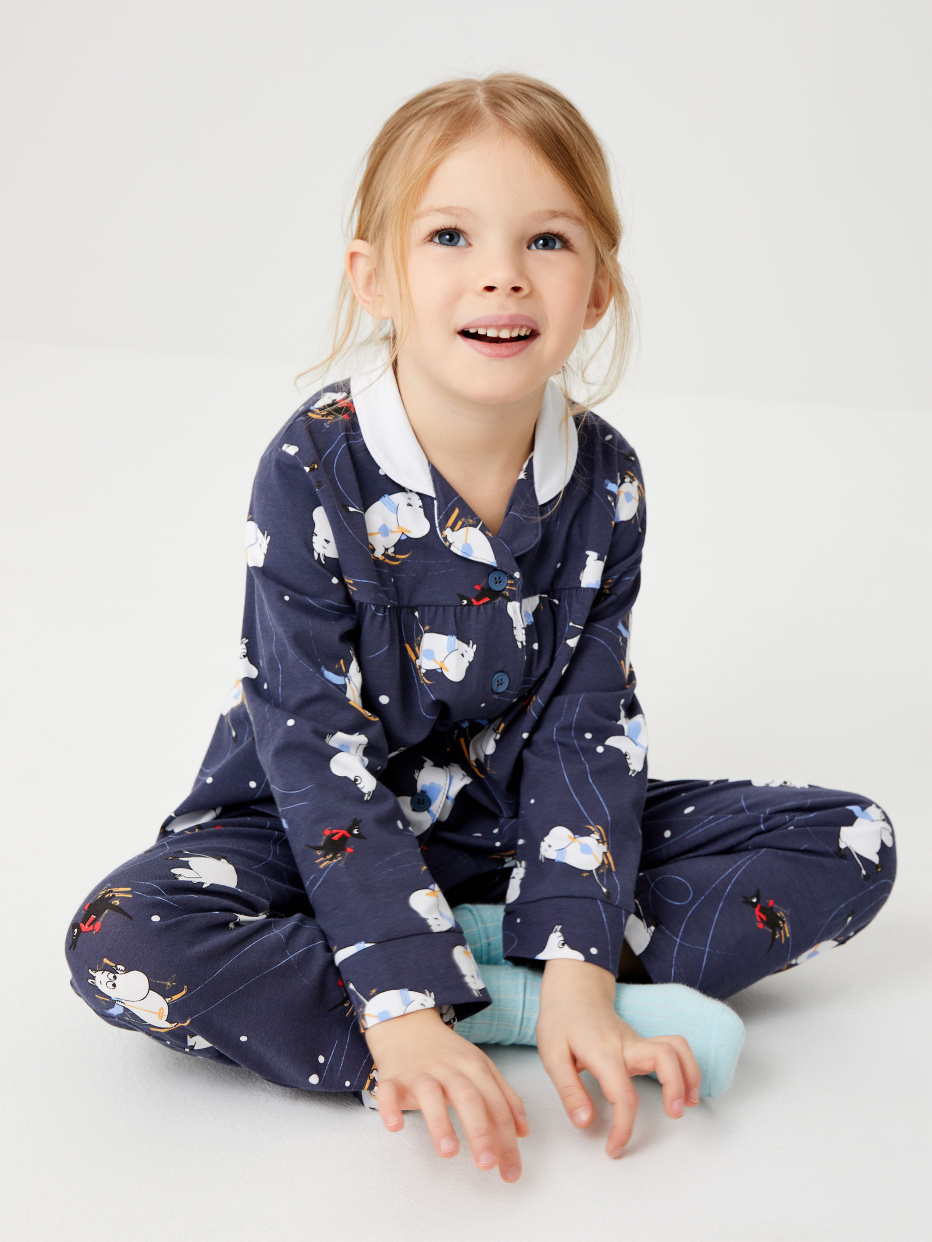 Трикотажная пижама с принтом Moomin Муми Тролль для девочек, фото - 6