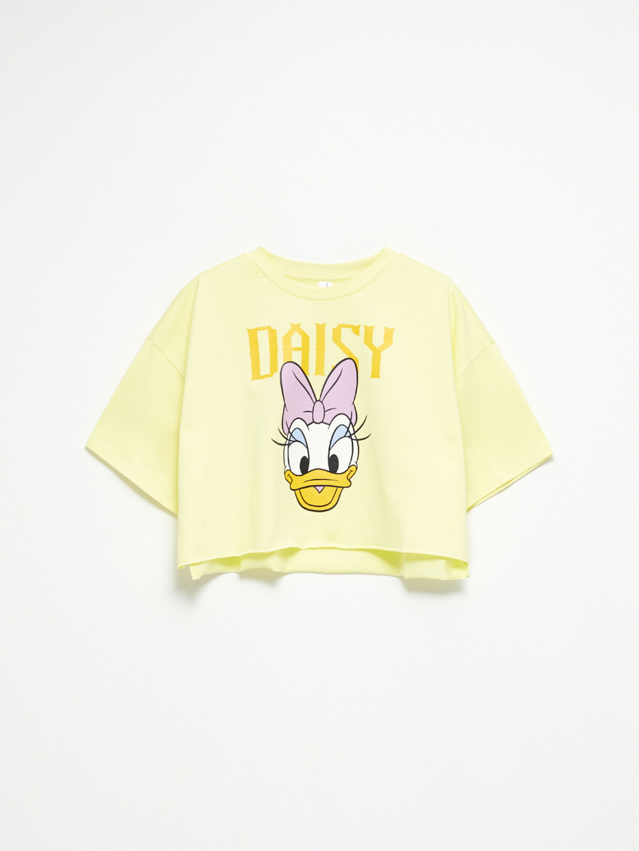 Укороченная футболка с принтом Disney Daisy Duck для девочек, фото - 2
