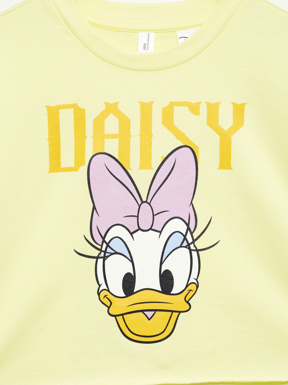 Укороченная футболка с принтом Disney Daisy Duck для девочек, фото - 3