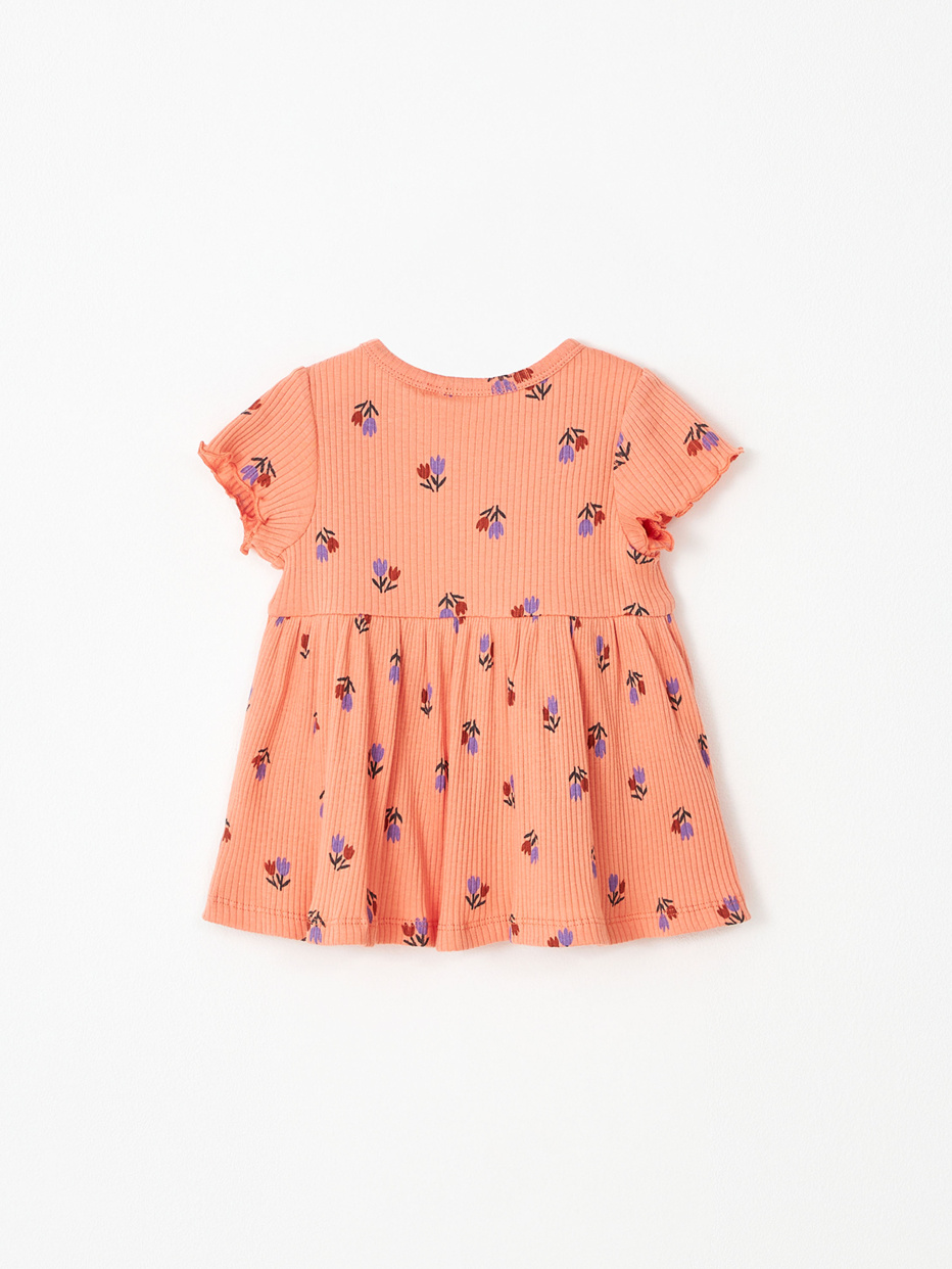 Трикотажное платье с принтом для малышей, фото - 2