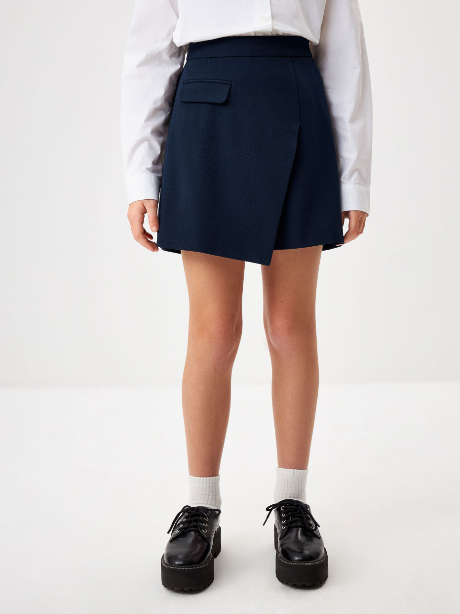 Асимметричная юбка-шорты для девочек, фото - 2