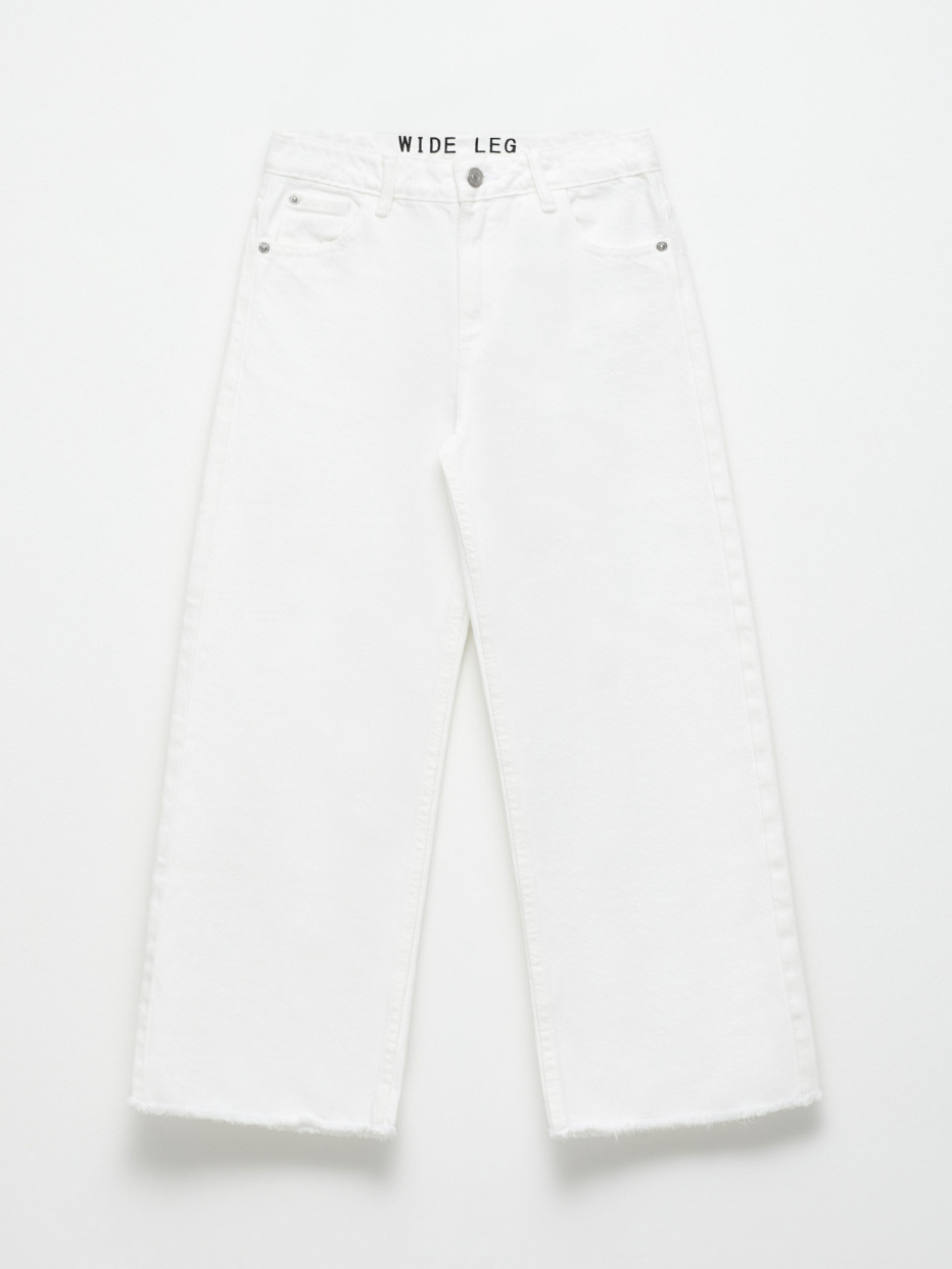 Широкие белые джинсы для девочек, фото - 2